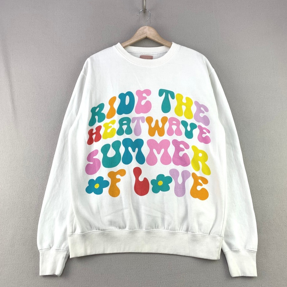Show Me Your Mumu Ride The Heatwave Sweatshirt Women XS White Pullover USA